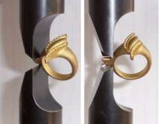 Set messen voor pneumatisch kniptoestel zijkant