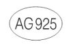 43-323C Gehaltestempel voor stempeltang Ag925